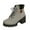 Grey, variant on Mostsola Womens Combat Ankle Boots Lace up Chuncky Lug Sole Platform Low Heel Round Toe Booties