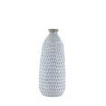 thumbnail image 1 of Benzara BM188065 Ceramic Vase with Engraved Scalloped Pattern - Gray - Large, 1 of 1