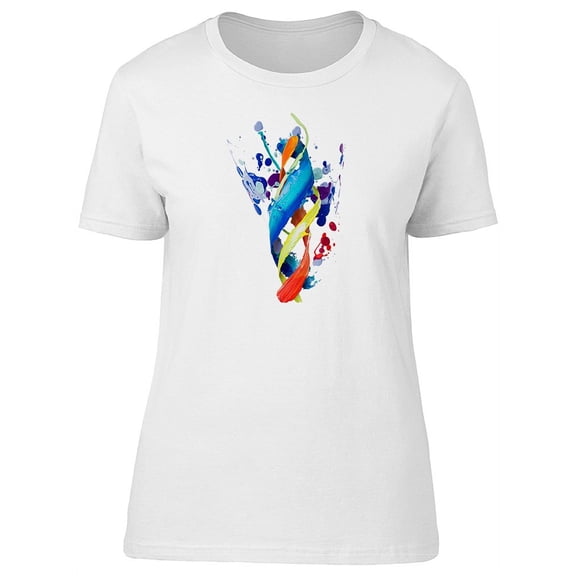 Cool Grunge Twisted Paint Brush T-Shirt Women -Image by Shutterstock, Female x-Large