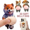 thumbnail image 4 of Animal Stickers-Laptop Stickers,3D Shiba Inu Dog Belly Sticker Cute 3D Soft Belly Stickers Stomach Design Adhesive Dog Sticker Decorative Fun Stickers For Adults Decals, 4 of 9