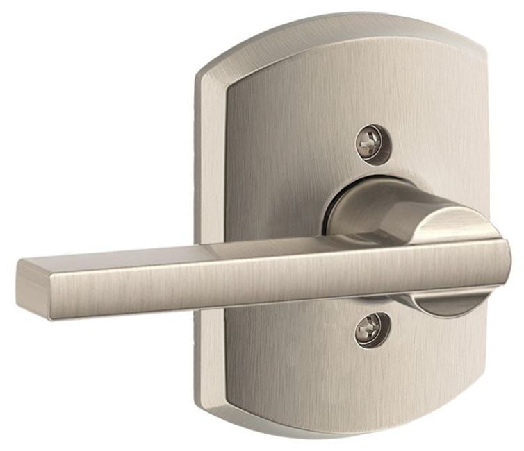 Nickel Schlage F170-LAT-GRW Latitude Non-Turning One-Sided Dummy Door