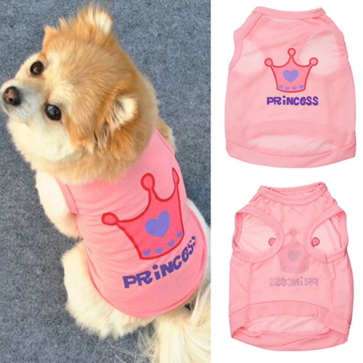 Meidiya Pink Dog Shirts Dog TShirt Puppy Dog T Shirt,Cute Princess