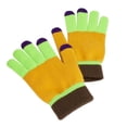 thumbnail image 3 of Fosmon Touch Screen Gloves, Unisex Winter Touch Scren Gloves [Three Conductive Fingertips] - Green/Pumpkin, 3 of 6
