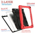 thumbnail image 5 of FIEWESEY Case for Walmart ONN 10.1 Inch Gen 3 2022 Tablet(Model:100071485),Shoulder Strap Kids Friendly Shockproof Rugged Case Cover for Walmart Onn 10.1 3nd Gen+Screen Protector(Red&Black,2 Pcs), 5 of 6