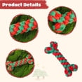 thumbnail image 3 of Juguete de cuerda de hueso para perros de Navidad, juguetes para masticar con cuerda de algodón para perros, paquete de regalo navideño para mascotas con formas de hueso, juguetes interactivos festivo, 3 of 5