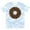 Tie Dye Blue, variant on Inktastic Chocolate Donut, Doughnut, Icing, Glaze, Sprinkles T-Shirt
