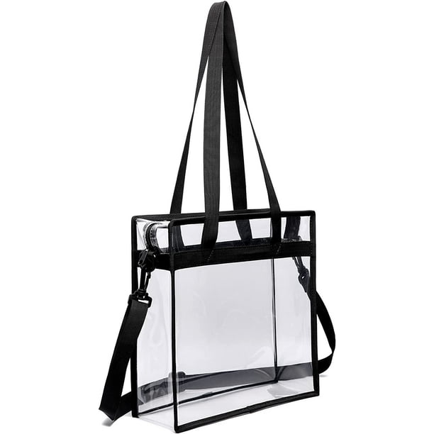 Clear Bags, Large Clear Plastic Tote Bag with Handles PVC Storage