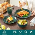 thumbnail image 3 of vancasso Starry 16 Pieces Green Dinnerware Set, Reactive Change Glaze Dinner Set, Plates and Bowls Set, 3 of 8