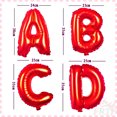 thumbnail image 3 of Party Decoration Balloon, 1Pc 16 Inch Red Foil Letter Balloons Letter Balloon Party Decor, 3 of 6