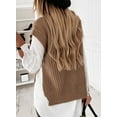 thumbnail image 6 of Asyoly Women's Winter Cable Knit Sweater Vest Crew Neck Sleeveless Knitted Jumper Trendy Pullover Tops, 6 of 6