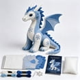 thumbnail image 4 of Winter Animal DIY Sewing Kit For Beginners, 3D Stuffed Ice Dragon Plush Craft With Pre Cut Felt, Complete Handmade Sewing Supplies For Home Decor And Gift, Ice Dragon (Multicolor, 20*15CM), 4 of 5