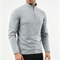 thumbnail image 5 of SAWOBUUN Mens 1/4 Zip Pullover Long Sleeve Shirt Lightweight Athletic Workout Top Breathable Performance Sweatshirt, 5 of 8