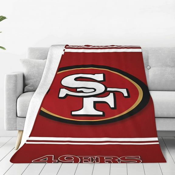San_Francisco Team Blanket Football Team Custom , Super Soft And Cozy Flannel Blanket For Bed, Sofa Or Travel,Warm Blanket Birthday And Holiday Gifts Multiple Sizes