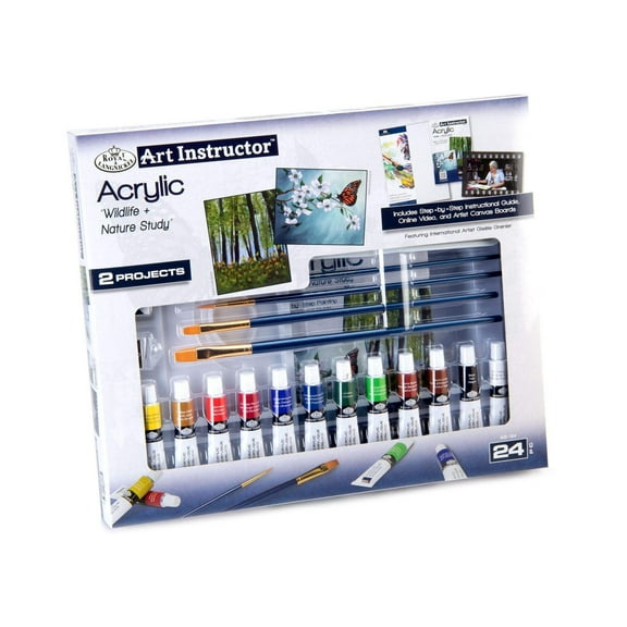 Royal & Langnickel Wildlife   Nature Study Acrylic Art Set - 24pc