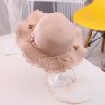 thumbnail image 6 of Xysaqa Fashion Women Straw Hats Flower Ribbon Wide Brimmed Caps Summer Beach Sun Protective Hats for Women Girls (1PC), 6 of 7