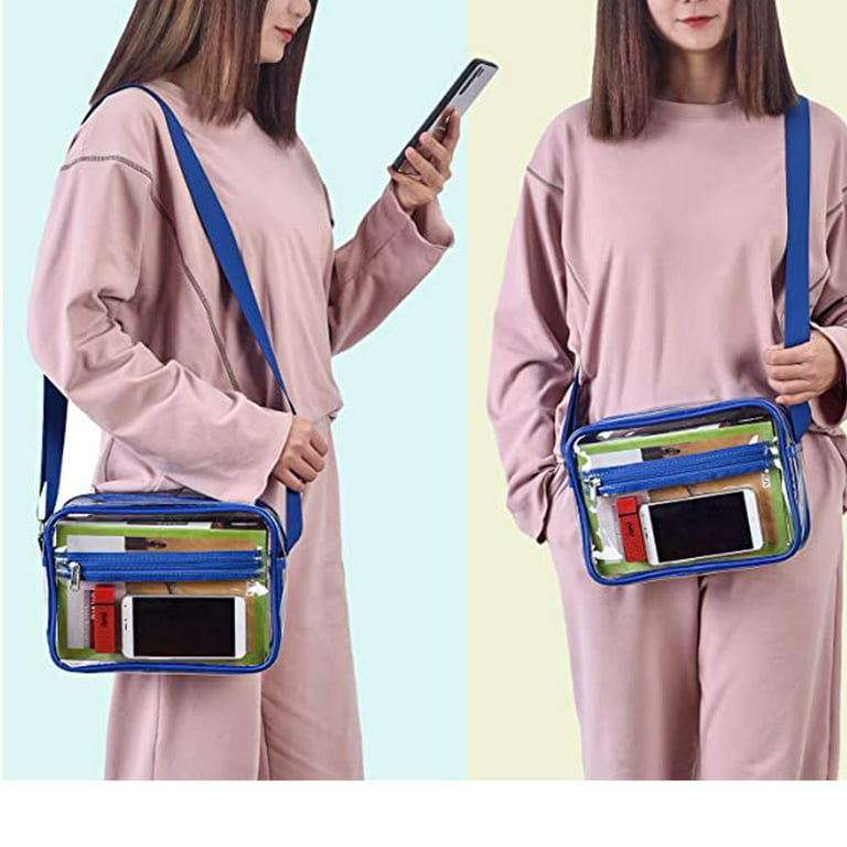 Dropship PVC Clear Crossbody Bags For Women Men Stadium Approved  Transparent Shoulder Handbag Small Square Phone Bag Outdoor Wallet Purse to  Sell Online at a Lower Price