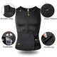 thumbnail image 4 of Chaleco moldeador de neopreno para hombre, chaleco entrenador de cintura, moldeador corporal de entrenamiento ajustable con doble cremallera para traje de Sauna, 4 of 5
