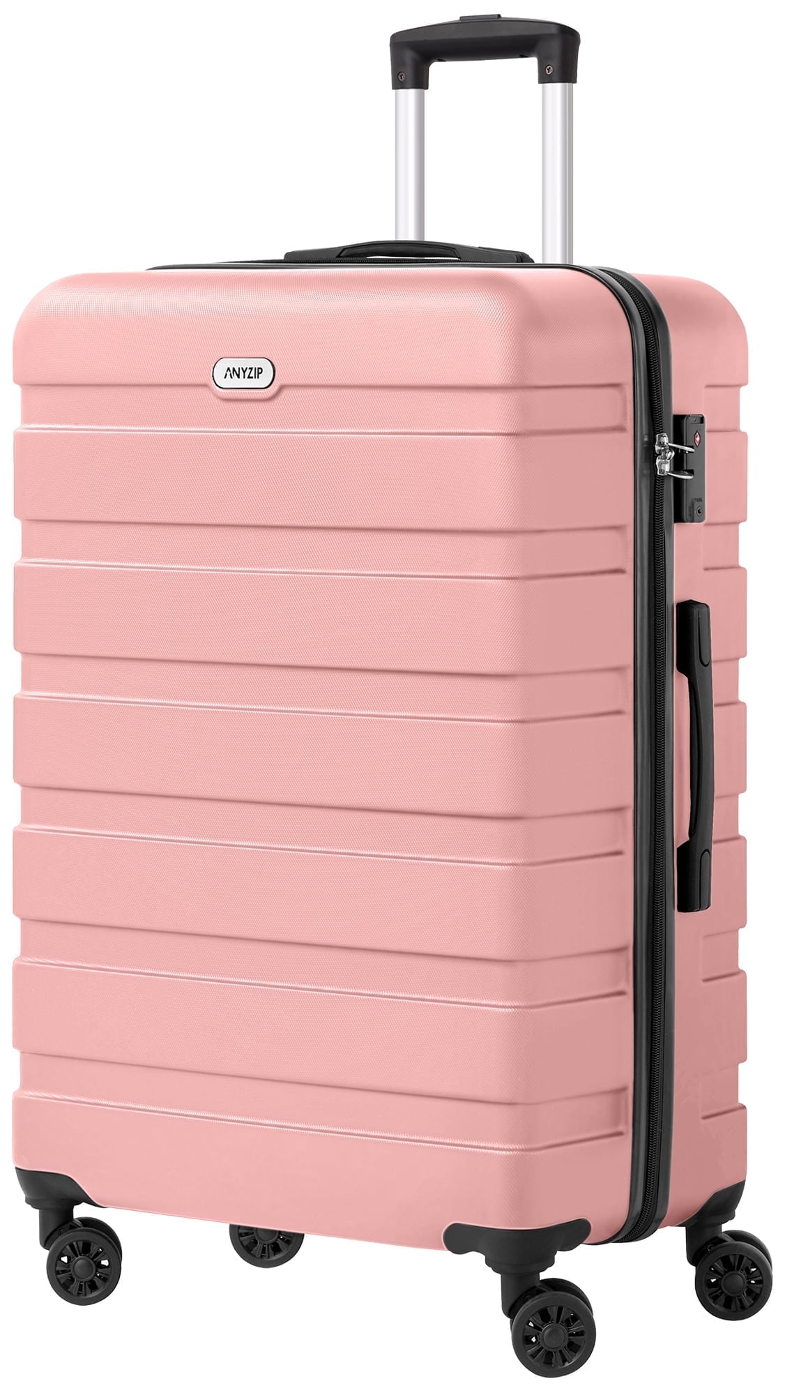 Luggage PC ABS Lightweight Suitcase with Wheels TSA Lock Hardshell Checked-Large Luggage 28 inch Pink