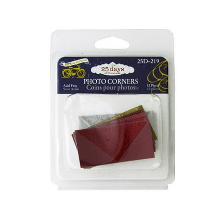 

Bulk Buys CG481-96 Christmas Glitter Photo Corners -Pack of 96