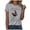 Grey, variant on Womens T Shirts Casual Round Neck Rooster Funny Chicken Design Short Sleeve Loose Fit Summer Blouses