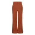 thumbnail image 5 of DPTALR Men's Casual Solid Color Wide Leg Flare Pants with Pockets,Orange,Big and Tall Men L, 5 of 6