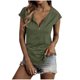 thumbnail image 1 of Blusa superior sexy de manga corta con retazos de encaje con cuello en V de verano para mujer Fridja  bn4135, 1 of 9