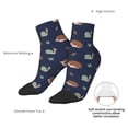 thumbnail image 4 of Uemuo Hedgehog And Snail Printed Crew Socks, Moisture-Wicking Socks, Athletic Socks for Men Breathable Cushion Socks Casual Sport Socks for Running Traveling, 4 of 6