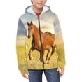 thumbnail image 4 of Xoenoiee Running Horse 3D Print Kids Hoodies Zip Up Jacket with Pocket Teens Long Sleeve Hooded Sweatshirt for Boys Girls 11-13 Years, 4 of 7