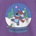 thumbnail image 2 of Girl's Lilo & Stitch Winter Wonderland Stitch Graphic Tee Purple Berry Small, 2 of 4