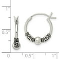 thumbnail image 2 of White Sterling Silver Earring Hoop Women'S 18 mm 16, 2 of 2