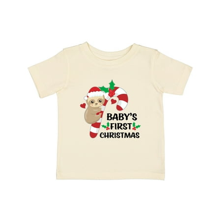 

Inktastic 1st Christmas Baby Girl Outfit Sloth Gift Baby Boy or Baby Girl T-Shirt