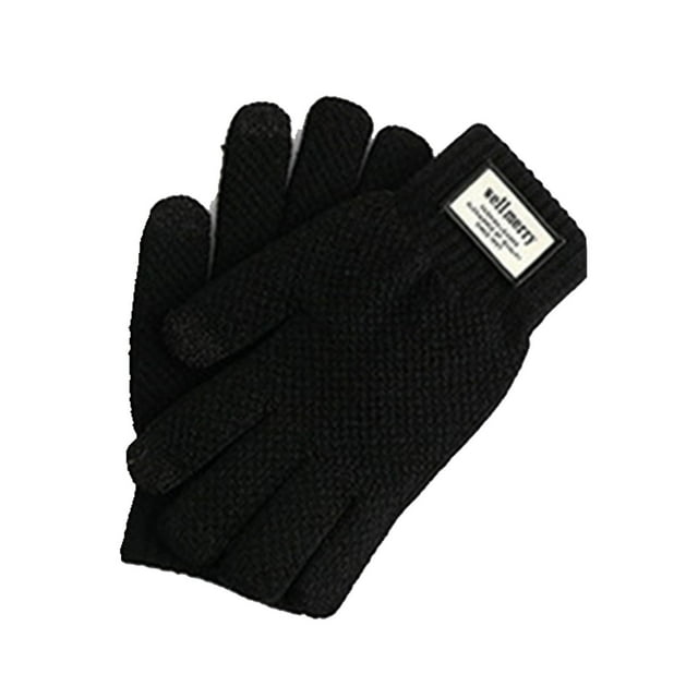 Guantes Térmicos para Hombre y Mujer, Guantes de Punto para Pantalla Táctil, Guantes de Invierno con Forro Polar Térmico, Puños Elásticos, Resistentes Al Viento, para Correr y Ciclismo.