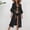 Black, variant on Cardigans for Women Spring Women's Loose Beach Skirt Solid 7/4 Sleeve Lace Patch Sunscreen Cardigan