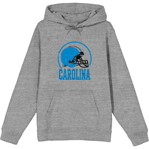 Charlotte Football Adult Heather Gray Long Sleeve Hoodie-Medium