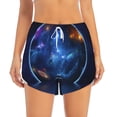 thumbnail image 2 of Cauagu Astronaut Print Women's 2 in 1 Running Shorts Athletic Workout Gym Yoga Shorts Running Shorts for Women-XX-Large, 2 of 7