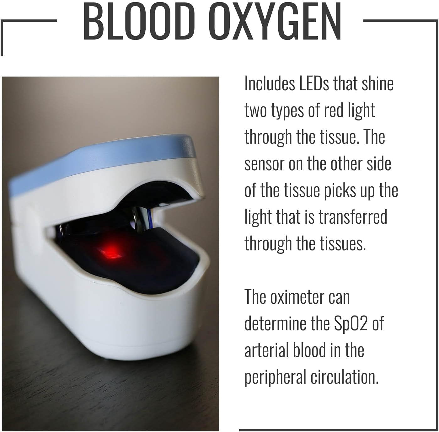 HealthSmart Deluxe Fingertip Pulse Oximeter with OLED Display