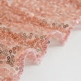 thumbnail image 2 of ERDOUY 47 Inch Round Metallic Sequin Tablecloth, Sparkly Glitter Table Cover Perfect for Birthday Parties & Weddings, Rose, 2 of 5