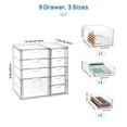 thumbnail image 3 of Sindcom Acrylic Organizer with 9 Drawers,Clear Storage Drawers,Organizer Bins for Makeup,Cosmetics,Beauty Supplies, 3 of 8