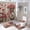 style-653, variant on 4 Piece Decor Shower Curtains Sets Love Heart Rose Bicycle Bathroom Sets with Curtain Rug Toilet Cover And U Shaped Mat Happy Valentine's Day Bathroom Accessories Set Decor with 12 Hooks Set