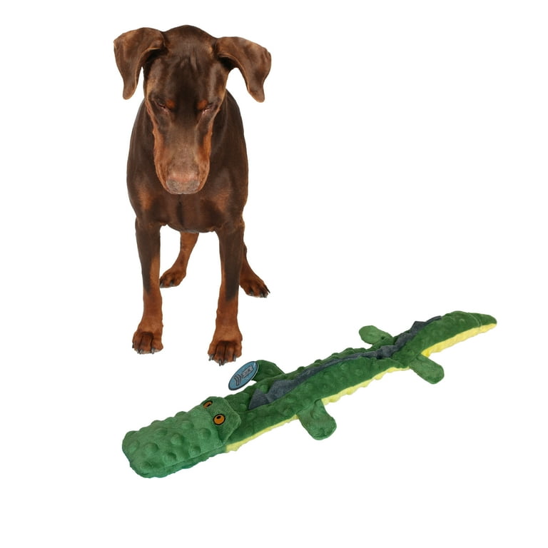 SPOT Skinneeez Extreme Triple Squeak Crocodile Stuffing-Free Dog