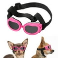 thumbnail image 1 of Lewondr Gafas de sol para perros de raza pequeña Gafas de protección UV para perros pequeños Protección contra el desgaste de los ojos con correa ajustable Gafas de sol antivaho a prueba de viento par, 1 of 1