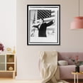 thumbnail image 3 of Historic Framed Print, [William F. Buckley, half-length portrait, standing, facing left, arms outstretched at press conference in New York City], 17-7/8" x 21-7/8", 3 of 9