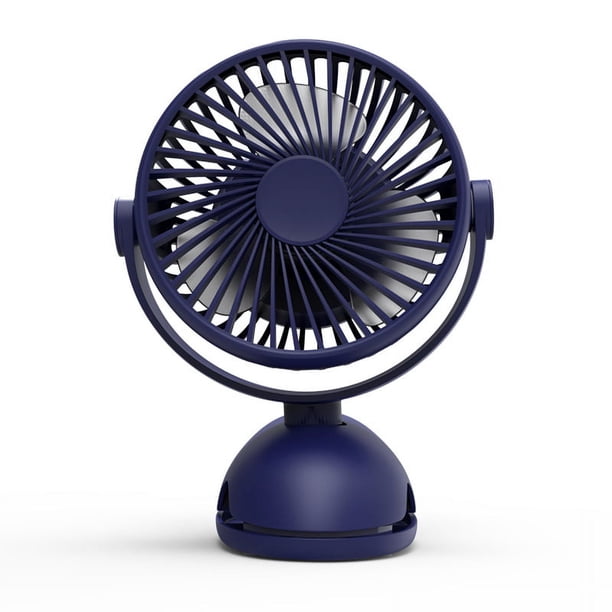 Mini ventilador de coche recargable por USB con clip y batería dual, tono claro, portátil, con clip, almacenamiento de energía, pequeño ventilador