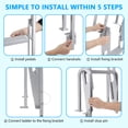 thumbnail image 4 of Heavy Duty 5-Step Reverse-Up Aluminum Dock Ladder for Trucks – 350 lbs Capacity, Removable & Adjustable, Non-Slip Treads, Saltwater-Resistant – Surface Spray Anti-Corrosion Powder, Reverse-up, 4 of 8