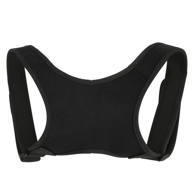 Corrector de postura de terapia ajustable con esponja negra, soporte para espalda, cinturón ortopédico para hombros para niños y adultos