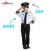 Dress Up America Pilot Role Play Everyday Fancy-Dress Costume for Child, Little Boys XS