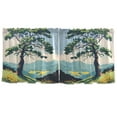 thumbnail image 7 of Yayeee Kitchen Curtains Tier Set of 2 Light Filtering 57"x24" Over Sink Window Panels, Mounatin at Dawn, 7 of 7