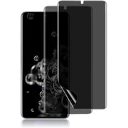 [2 Pack Compatible with Samsung Galaxy S20 Ultra 5G 6.9-inch Privacy Screen Protector, Anti-Spy Flexible TPU Film, Support Fingerprint Unlock, Easy Installation, Full Coverage, Bubble Free