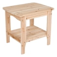 thumbnail image 3 of Shine Company Rectangular Wood End Table Indoor/Outdoor Side Table in Beige, 3 of 5