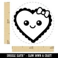 thumbnail image 2 of Cute Kawaii Heart with Bow Self-Inking Rubber Stamp Ink Stamper - Pink Ink - Mini 1/2 Inch, 2 of 7